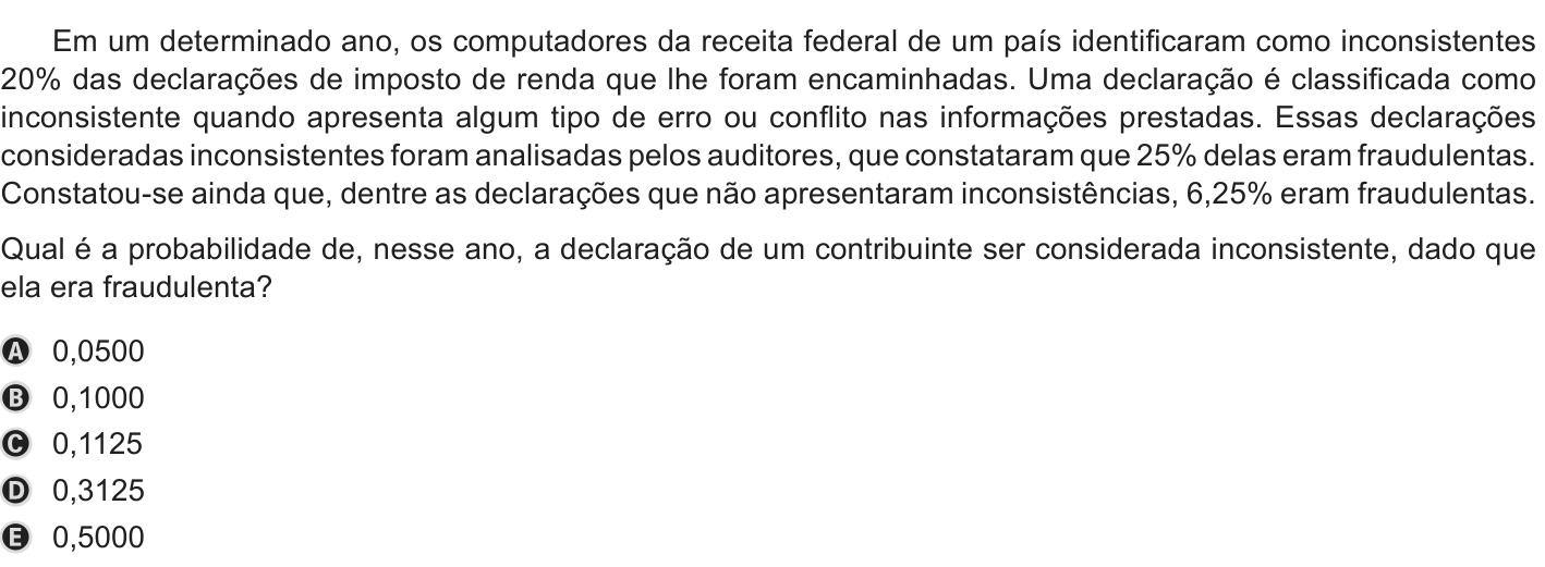 Questão 173 no caderno Azul do ENEM 2019