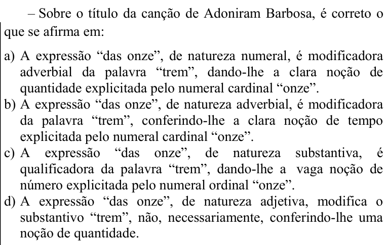 Questão 5 no caderno CFS 2 da EEAR 2021