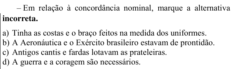 Questão 20 no caderno CFS 2 da EEAR 2021