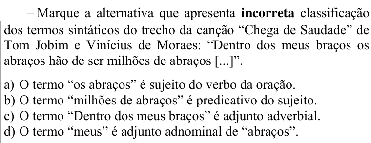 Questão 21 no caderno CFS 2 da EEAR 2021