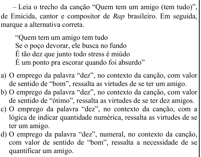 Questão 24 no caderno CFS 2 da EEAR 2021
