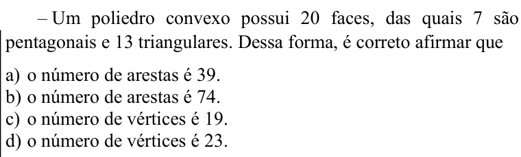 Questão 56 no caderno CFS 2 da EEAR 2021