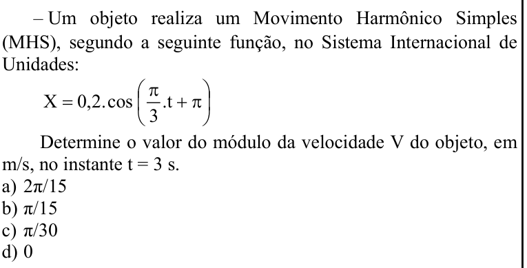 Questão 73 no caderno CFS 2 da EEAR 2021