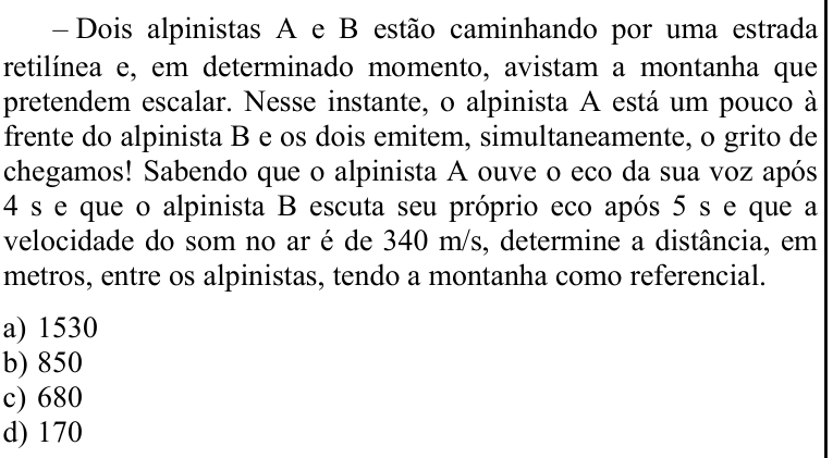 Questão 91 no caderno CFS 2 da EEAR 2021