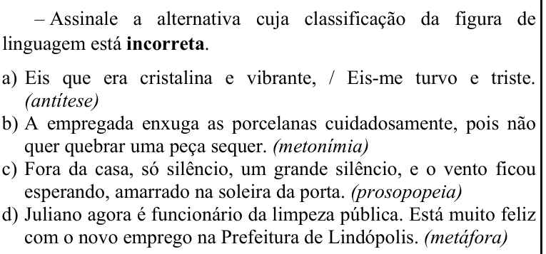 Questão 6 no caderno CFS 1 da EEAR 2022