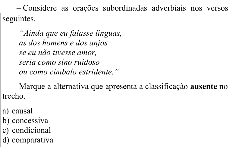 Questão 8 no caderno CFS 1 da EEAR 2022