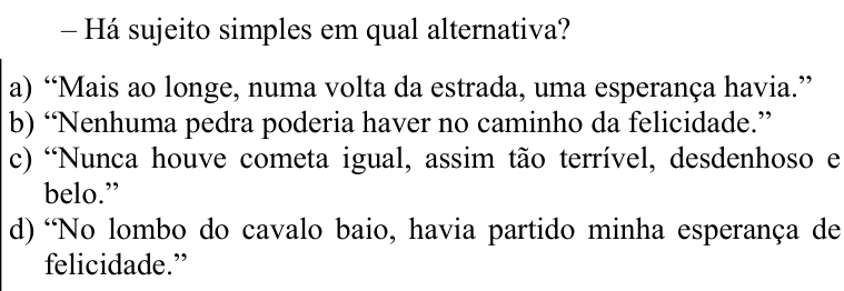 Questão 19 no caderno CFS 1 da EEAR 2022