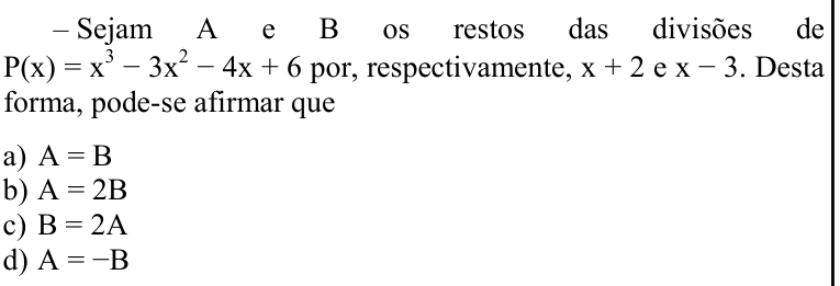 Questão 51 no caderno CFS 1 da EEAR 2022