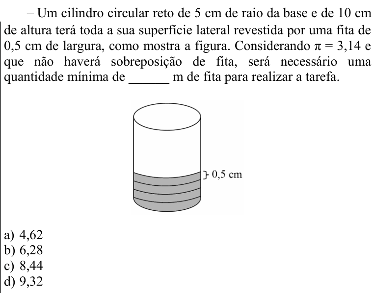 Questão 67 no caderno CFS 1 da EEAR 2022