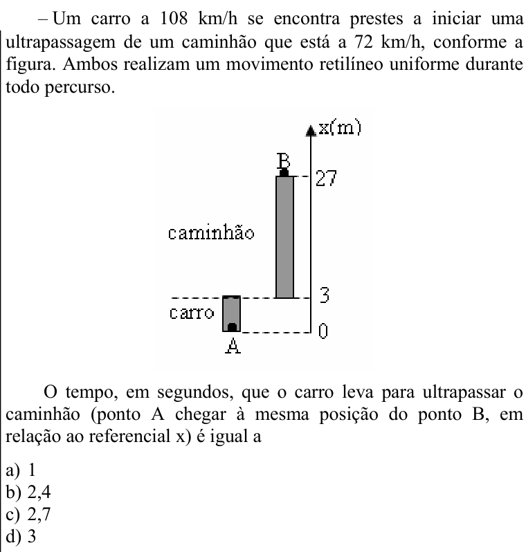 Questão 90 no caderno CFS 1 da EEAR 2022
