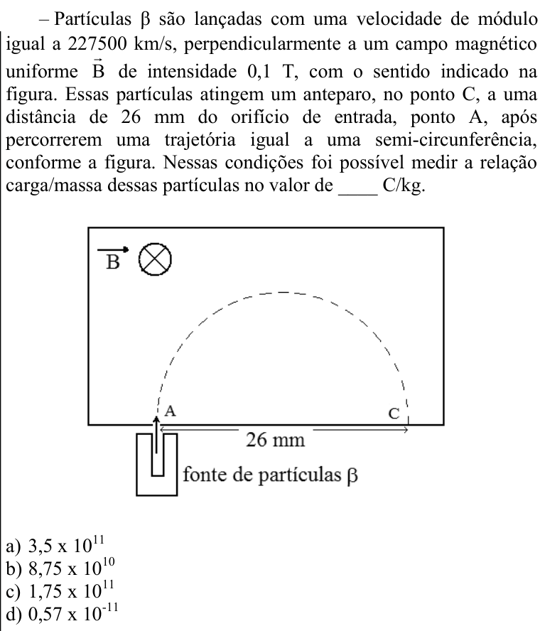 Questão 91 no caderno CFS 1 da EEAR 2022