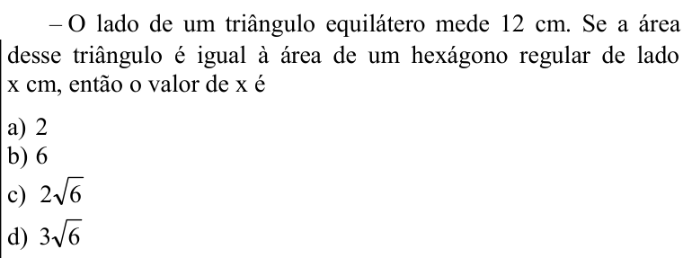 Questão 55 no caderno CFS 2 da EEAR 2022