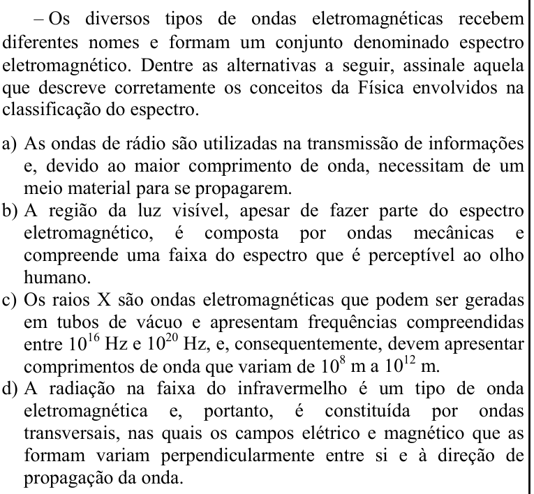 Questão 74 no caderno CFS 2 da EEAR 2022