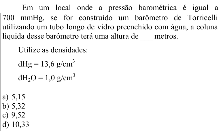Questão 77 no caderno CFS 2 da EEAR 2022
