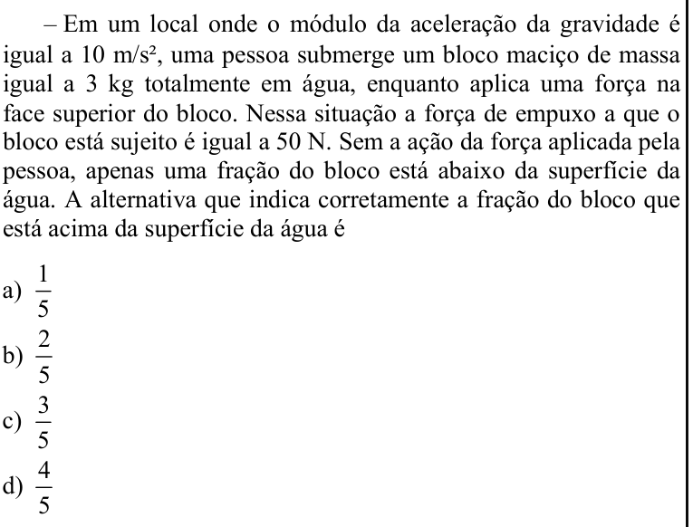 Questão 79 no caderno CFS 2 da EEAR 2022