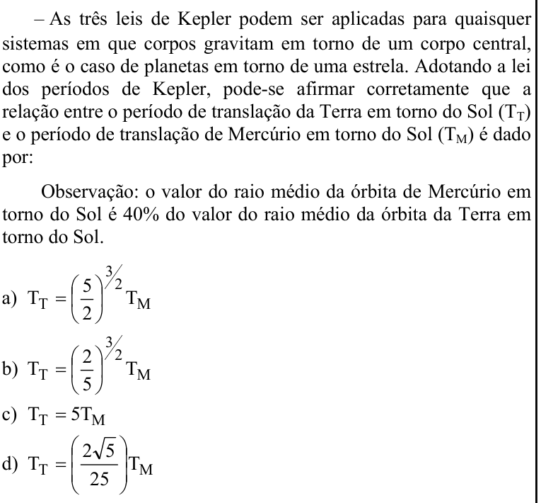 Questão 85 no caderno CFS 2 da EEAR 2022