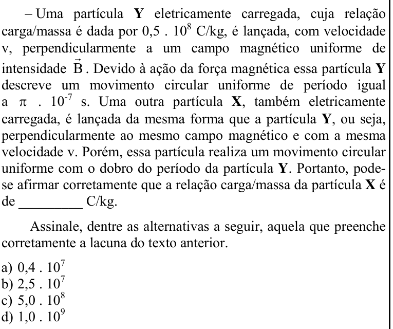 Questão 93 no caderno CFS 2 da EEAR 2022