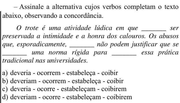Questão 9 no caderno CFS 1 da EEAR 2023