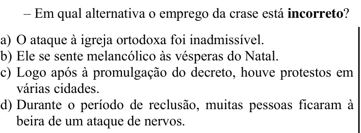 Questão 12 no caderno CFS 1 da EEAR 2023
