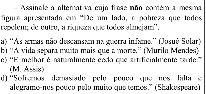 Questão 21 no caderno CFS 1 da EEAR 2023