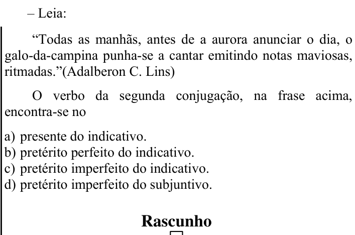 Questão 24 no caderno CFS 1 da EEAR 2023