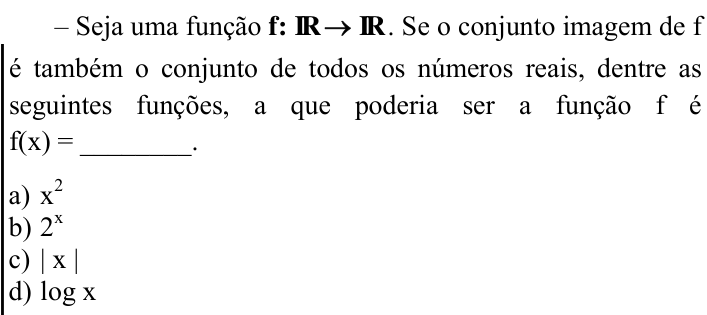 Questão 50 no caderno CFS 1 da EEAR 2023