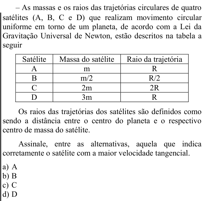 Questão 75 no caderno CFS 1 da EEAR 2023