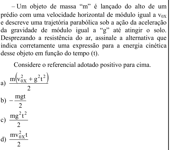 Questão 81 no caderno CFS 1 da EEAR 2023