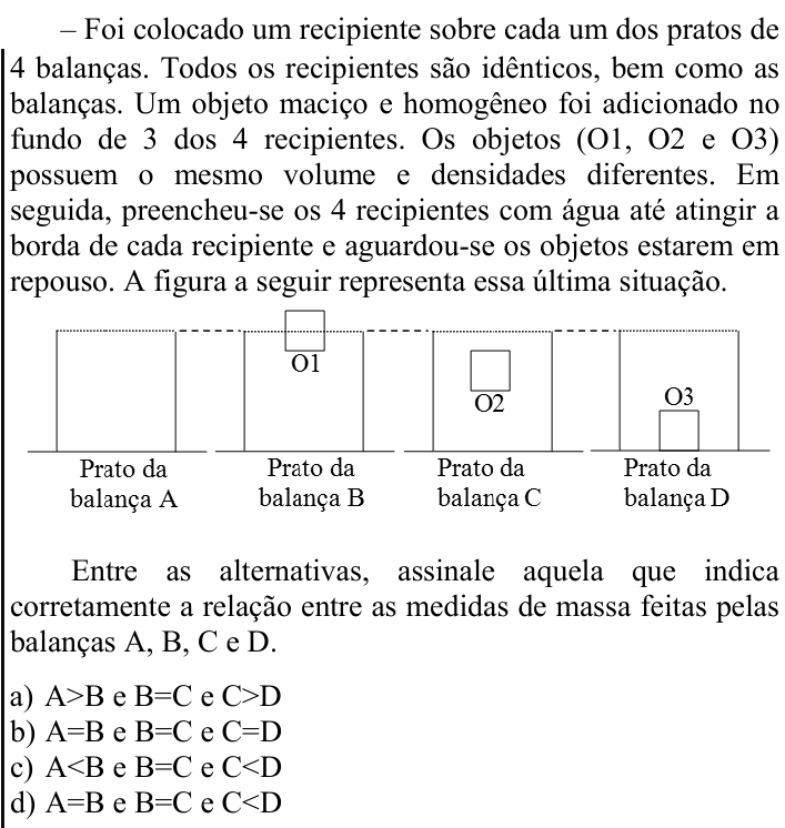 Questão 93 no caderno CFS 1 da EEAR 2023