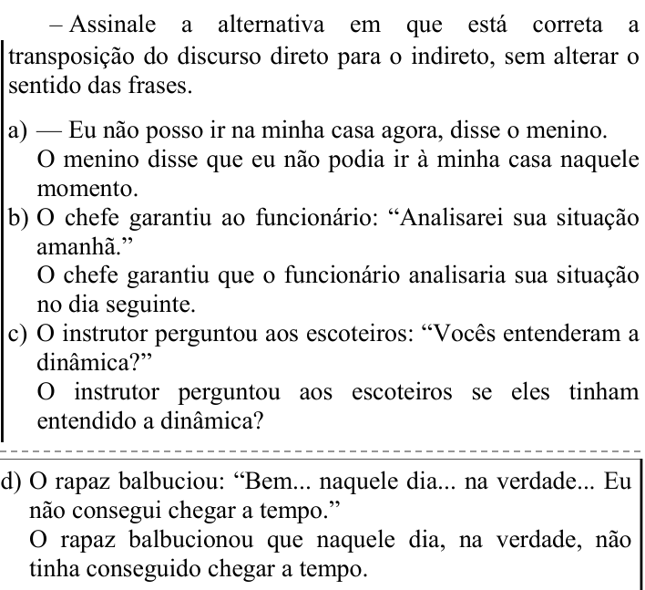 Questão 20 no caderno CFS 2 da EEAR 2023