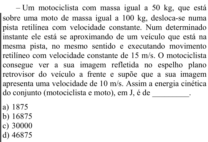 Questão 87 no caderno CFS 2 da EEAR 2023