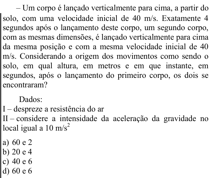 Questão 88 no caderno CFS 2 da EEAR 2023