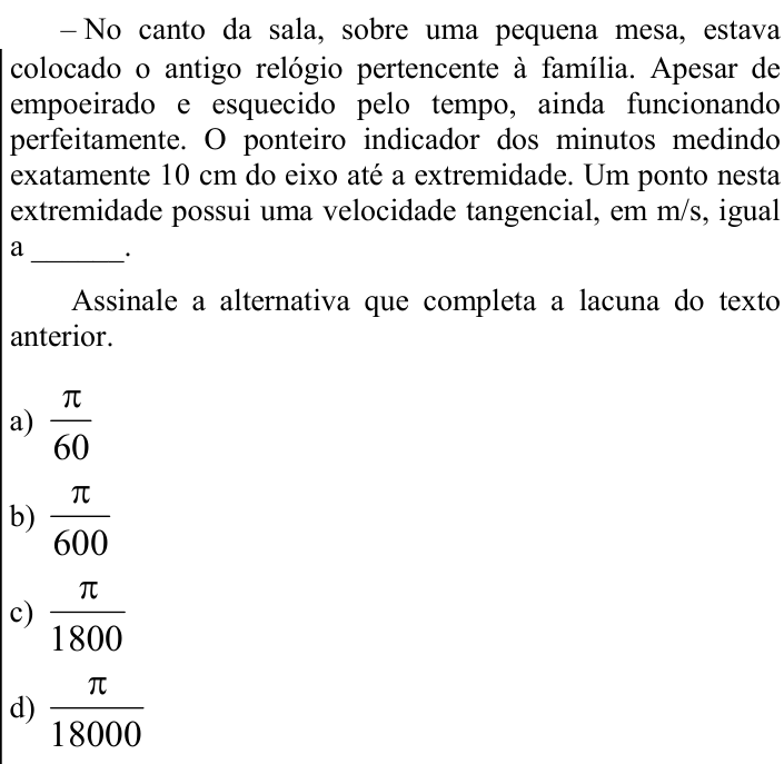 Questão 93 no caderno CFS 2 da EEAR 2023