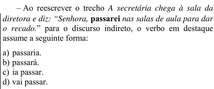Questão 6 no caderno CFS 1 da EEAR 2024