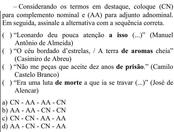 Questão 8 no caderno CFS 1 da EEAR 2024