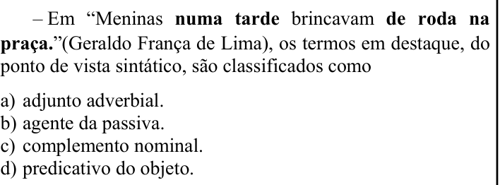 Questão 18 no caderno CFS 1 da EEAR 2024