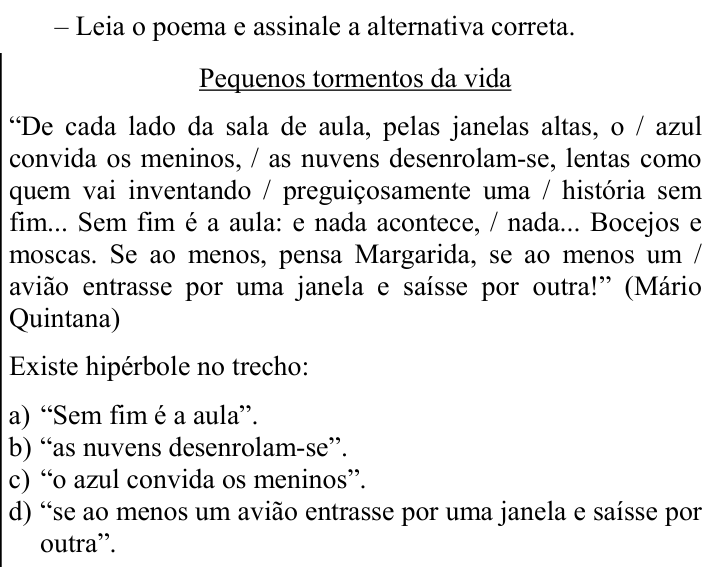 Questão 22 no caderno CFS 1 da EEAR 2024