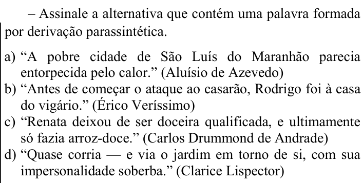 Questão 24 no caderno CFS 1 da EEAR 2024