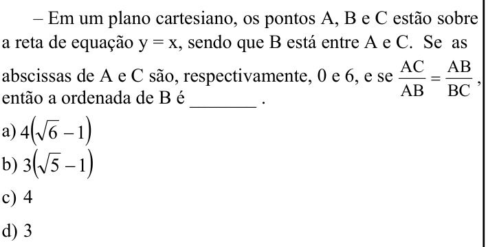 Questão 54 no caderno CFS 1 da EEAR 2024