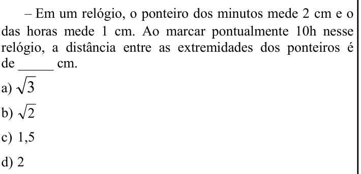 Questão 57 no caderno CFS 1 da EEAR 2024