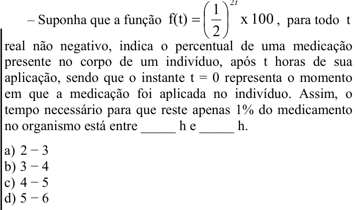 Questão 58 no caderno CFS 1 da EEAR 2024