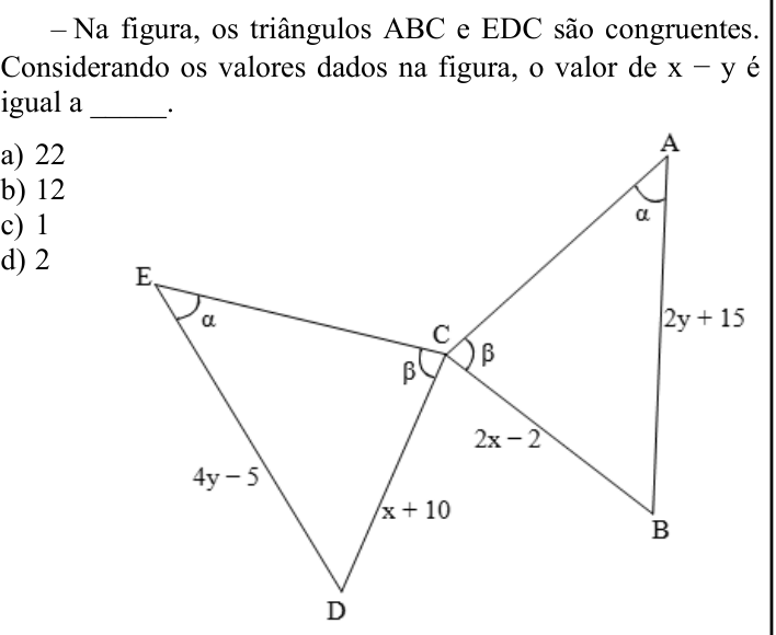 Questão 65 no caderno CFS 1 da EEAR 2024