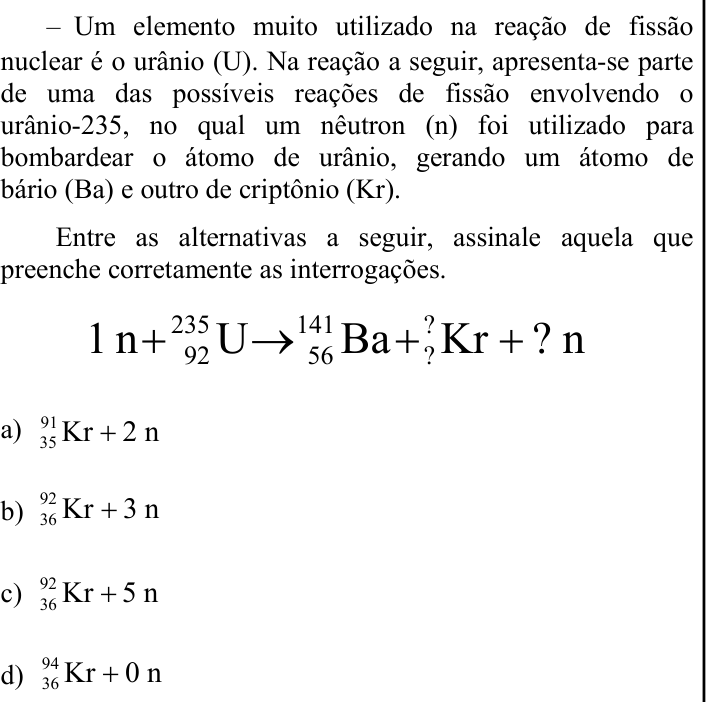 Questão 79 no caderno CFS 1 da EEAR 2024