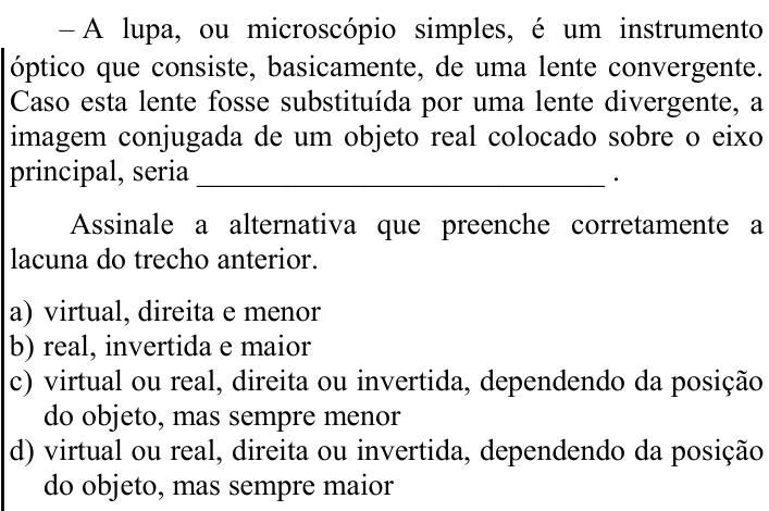 Questão 90 no caderno CFS 1 da EEAR 2024