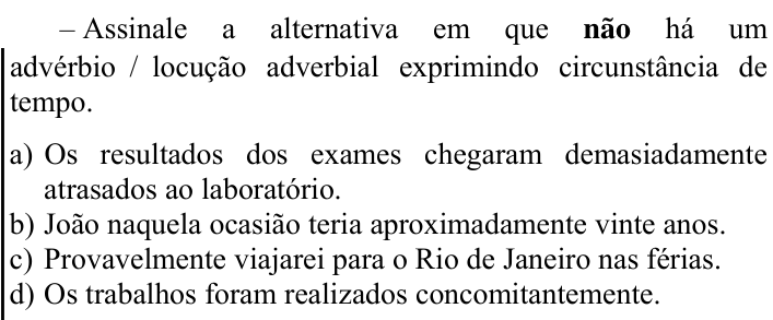 Questão 16 no caderno CFS 2 da EEAR 2024