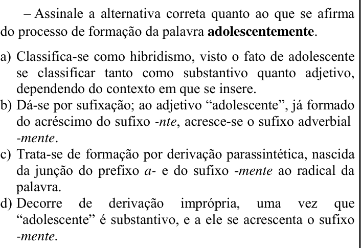 Questão 22 no caderno CFS 2 da EEAR 2024