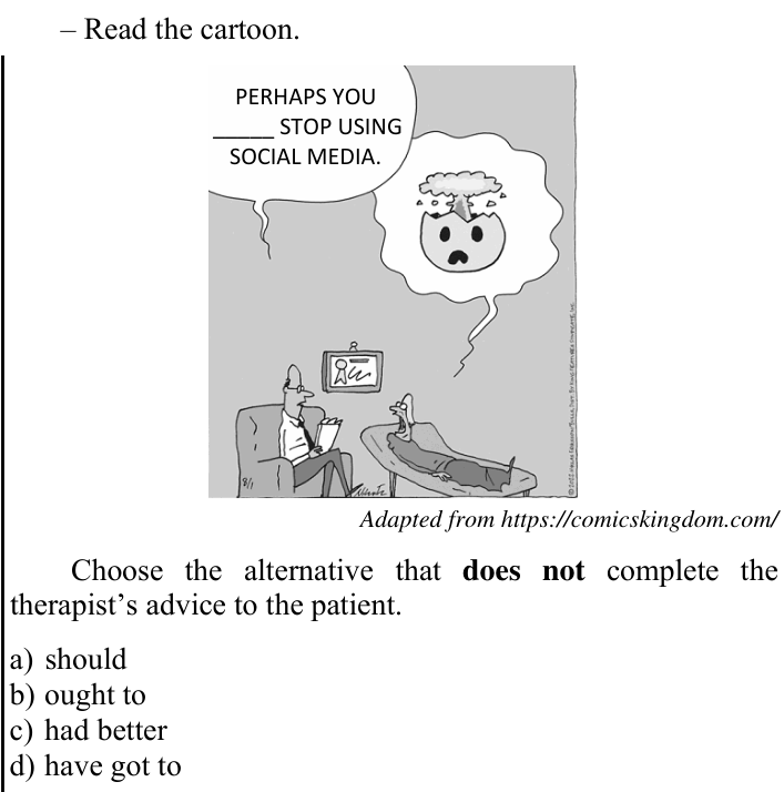 Questão 47 no caderno CFS 2 da EEAR 2024