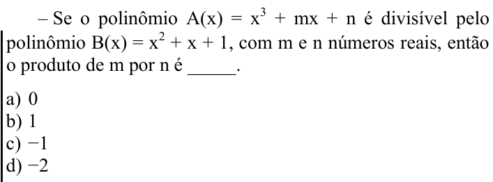 Questão 64 no caderno CFS 2 da EEAR 2024