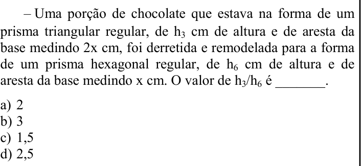 Questão 68 no caderno CFS 2 da EEAR 2024