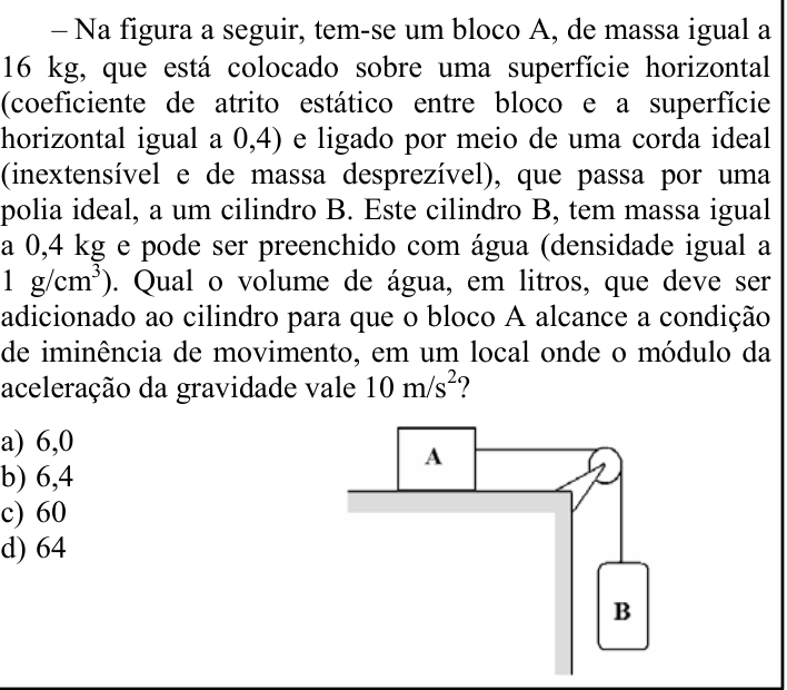 Questão 90 no caderno CFS 2 da EEAR 2024